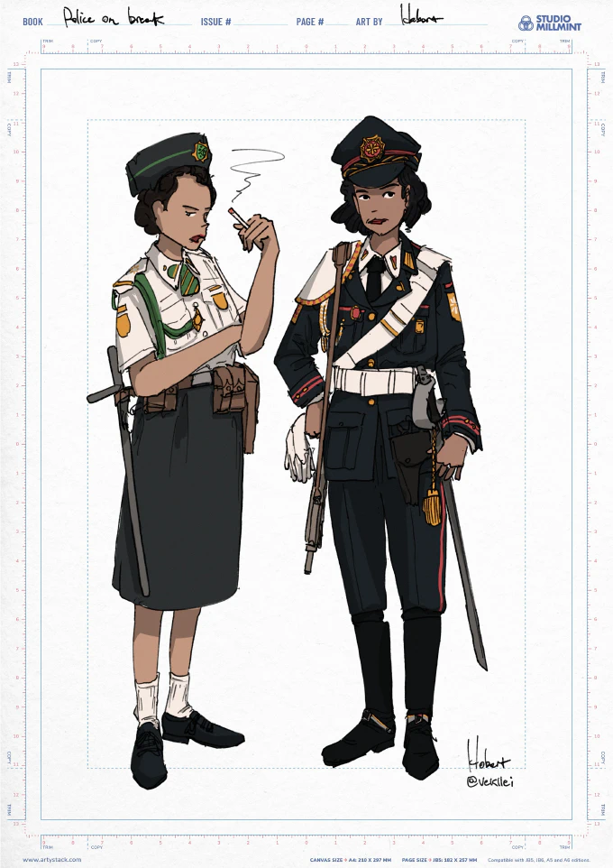 Municipal (public) vs Commonwealth (parliament) police. image of a local and government policewoman standing on break