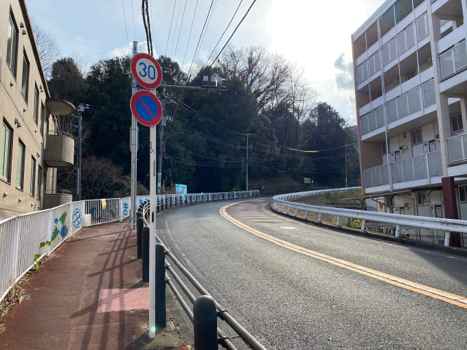 **Fig. 4.2** *The same curved street (own work)* Photograph of the same street in real life